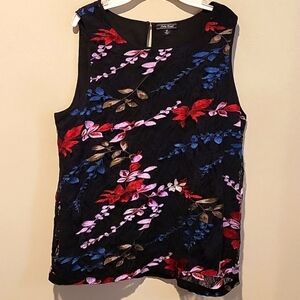 ❤️ LUCKY BRAND EMBROIDERED LACE SLEEVELESS TOP, MEDIUM